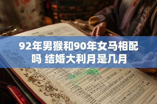 92年男猴和90年女马相配吗 结婚大利月是几月