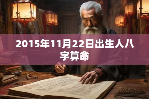 2015年11月22日出生人八字算命