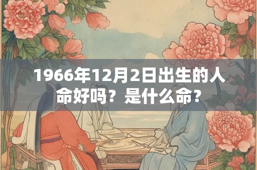 1966年12月2日出生的人命好吗？是什么命？