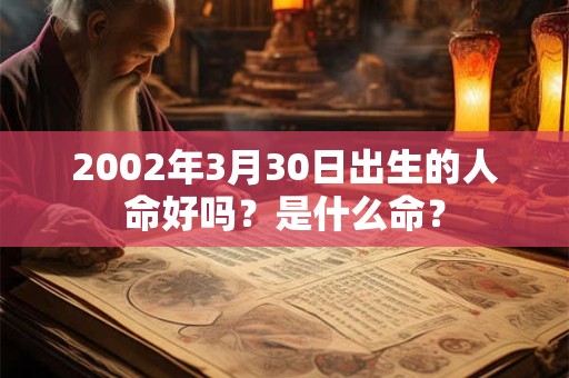 2002年3月30日出生的人命好吗？是什么命？
