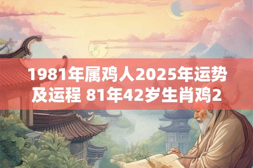1981年属鸡人2025年运势及运程 81年42岁生肖鸡2025年每月运势