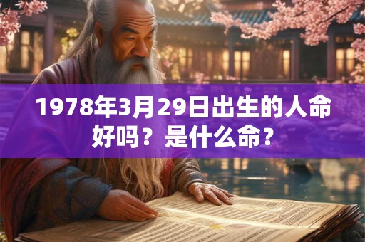1978年3月29日出生的人命好吗？是什么命？