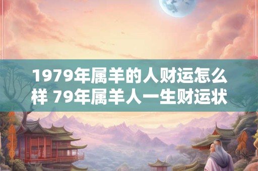 1979年属羊的人财运怎么样 79年属羊人一生财运状况