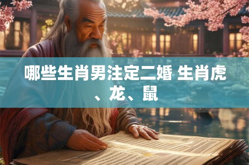 哪些生肖男注定二婚 生肖虎、龙、鼠