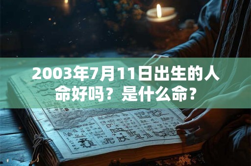 2003年7月11日出生的人命好吗？是什么命？