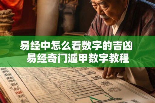 易经中怎么看数字的吉凶 易经奇门遁甲数字教程