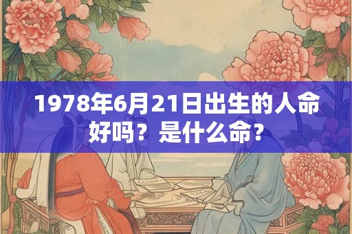 1978年6月21日出生的人命好吗？是什么命？