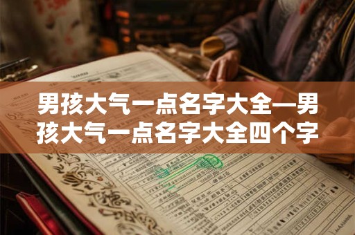男孩大气一点名字大全—男孩大气一点名字大全四个字