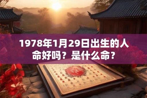1978年1月29日出生的人命好吗？是什么命？