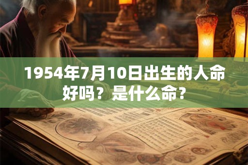 1954年7月10日出生的人命好吗？是什么命？