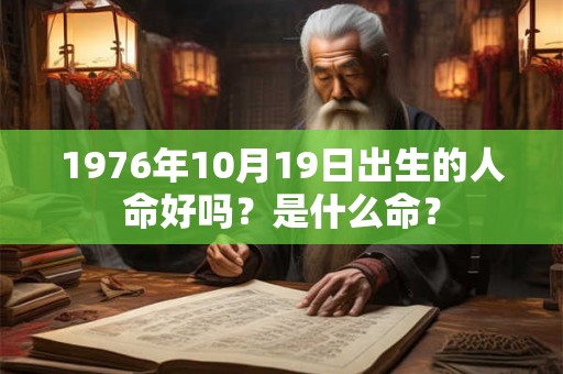 1976年10月19日出生的人命好吗？是什么命？