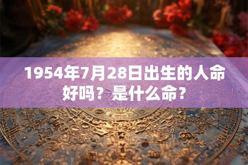 1954年7月28日出生的人命好吗？是什么命？