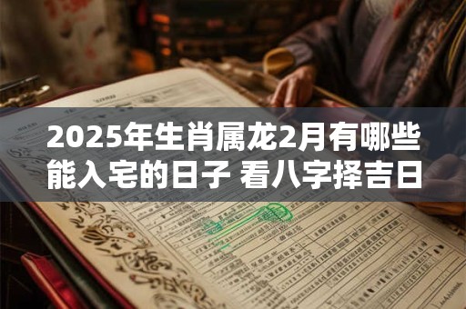 2025年生肖属龙2月有哪些能入宅的日子 看八字择吉日