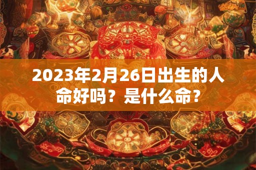 2023年2月26日出生的人命好吗？是什么命？