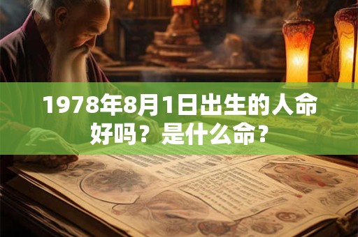 1978年8月1日出生的人命好吗?是什么命? 1978年8月1日出生的人命好吗?是什么命?