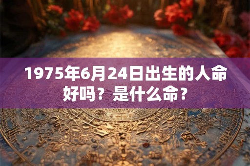 1975年6月24日出生的人命好吗？是什么命？