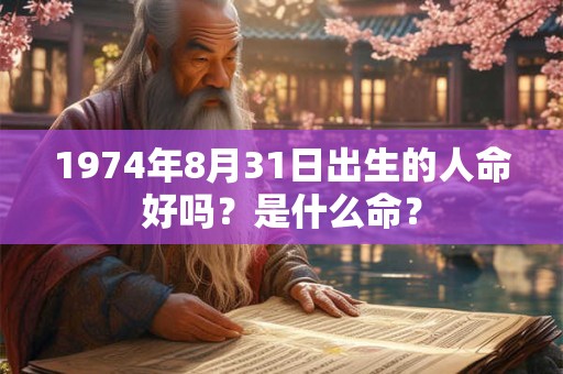 1974年8月31日出生的人命好吗？是什么命？