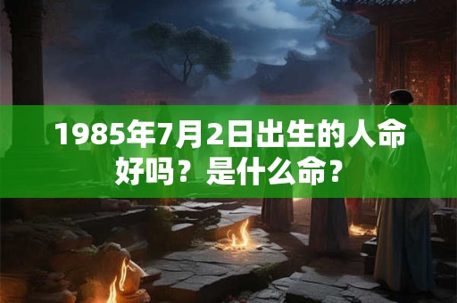 1985年7月2日出生的人命好吗？是什么命？