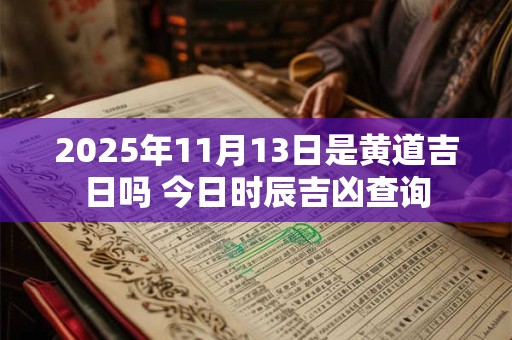 2025年11月13日是黄道吉日吗 今日时辰吉凶查询