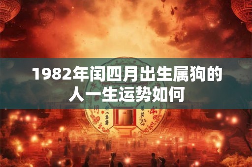 1982年闰四月出生属狗的人一生运势如何