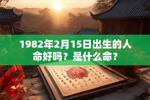 1982年2月15日出生的人命好吗？是什么命？