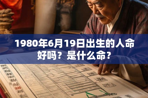 1980年6月19日出生的人命好吗？是什么命？