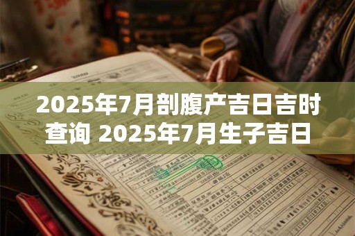2025年7月剖腹产吉日吉时查询 2025年7月生子吉日