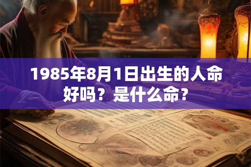 1985年8月1日出生的人命好吗？是什么命？