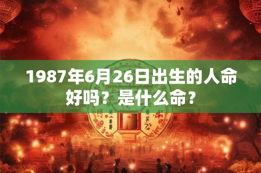1987年6月26日出生的人命好吗？是什么命？