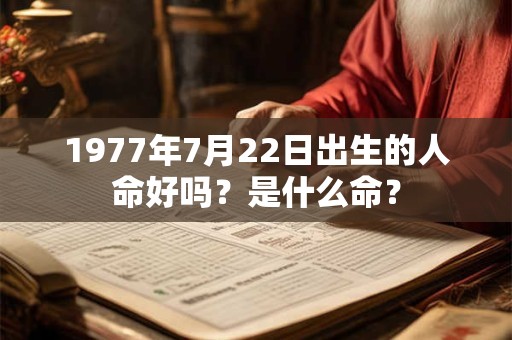 1977年7月22日出生的人命好吗？是什么命？