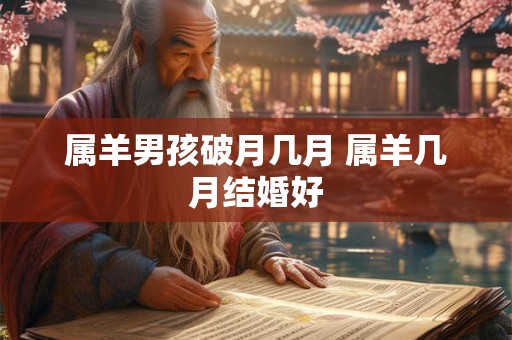 属羊男孩破月几月 属羊几月结婚好