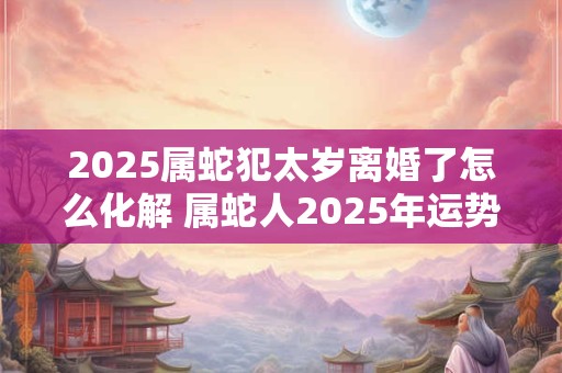 2025属蛇犯太岁离婚了怎么化解 属蛇人2025年运势如何