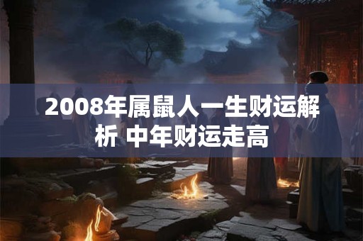 2008年属鼠人一生财运解析 中年财运走高