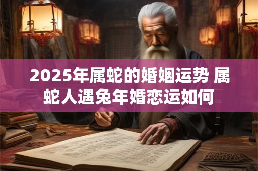 2025年属蛇的婚姻运势 属蛇人遇兔年婚恋运如何 2025年属蛇的婚姻运势 属蛇人遇兔年婚恋运如何