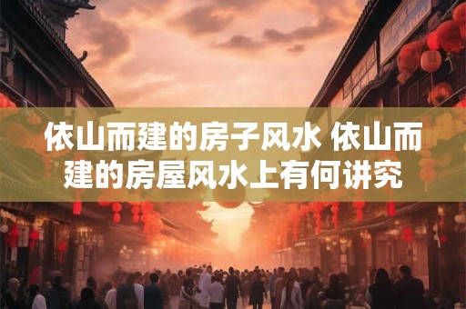 详细阅读:依山而建的房子风水 依山而建的房屋风水上有何讲究 依山而建的房子风水 依山而建的房屋风水上有何讲究