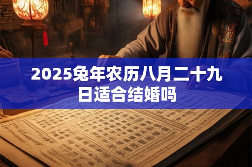 2025兔年农历八月二十九日适合结婚吗