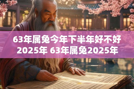 63年属兔今年下半年好不好2025年 63年属兔2025年下半年运势