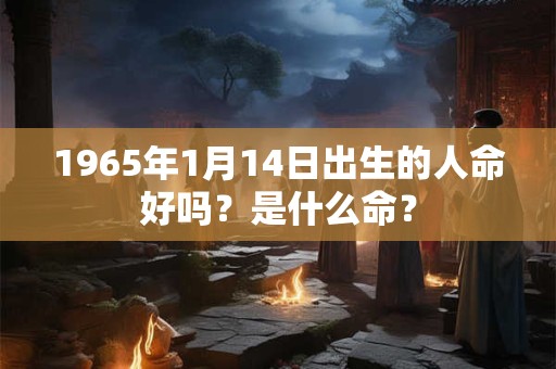 1965年1月14日出生的人命好吗？是什么命？