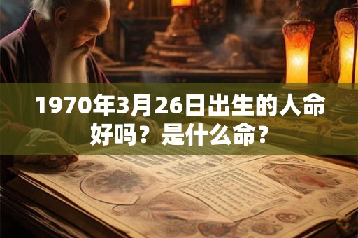 1970年3月26日出生的人命好吗？是什么命？