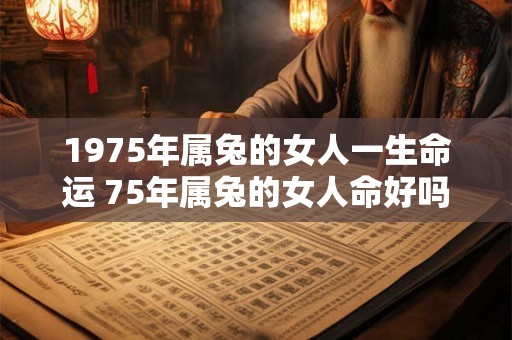1975年属兔的女人一生命运 75年属兔的女人命好吗