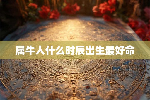 属牛人什么时辰出生最好命