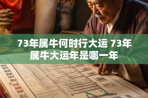 73年属牛何时行大运 73年属牛大运年是哪一年