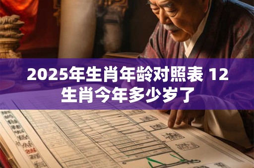 2025年生肖年龄对照表 12生肖今年多少岁了