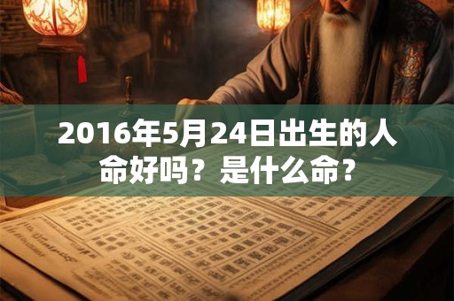 2016年5月24日出生的人命好吗？是什么命？
