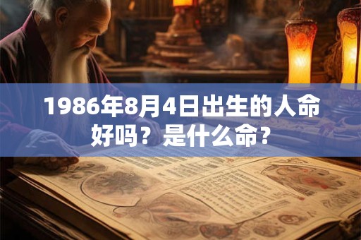 1986年8月4日出生的人命好吗?是什么命? 1986年8月4日出生的人命好吗?是什么命?