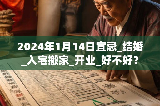 2024年1月14日宜忌_结婚_入宅搬家_开业_好不好？