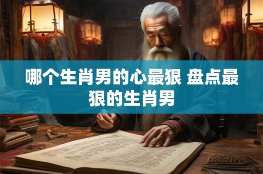 哪个生肖男的心最狠 盘点最狠的生肖男