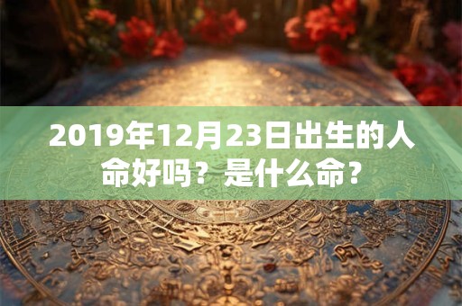 2019年12月23日出生的人命好吗？是什么命？