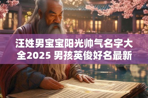 汪姓男宝宝阳光帅气名字大全2025 男孩英俊好名最新版