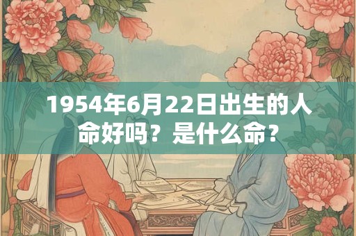 1954年6月22日出生的人命好吗？是什么命？